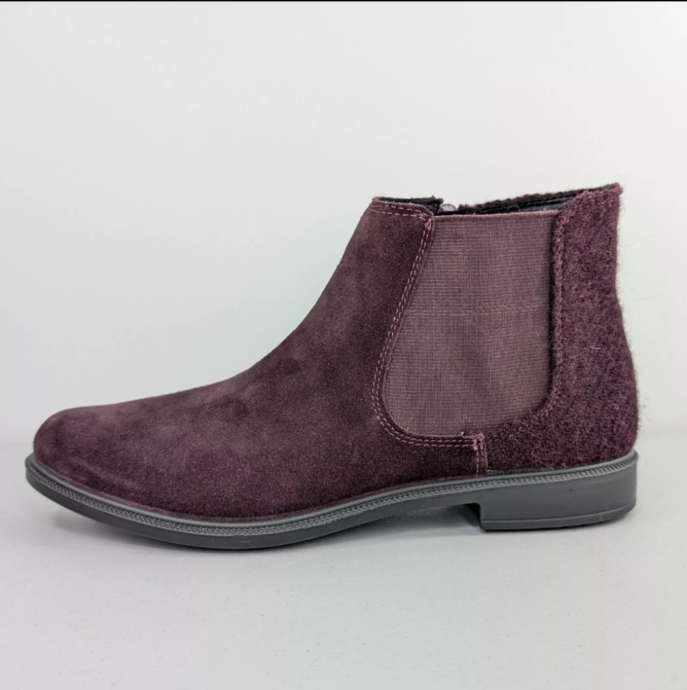 Hotter Tenby Suede Chelsea Boots Womens Size US 8.5 Side Zip Harris Tweed